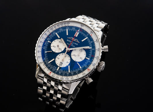 Breitling Navitimer 46, Blau, Garantie 05/2027, AB0137