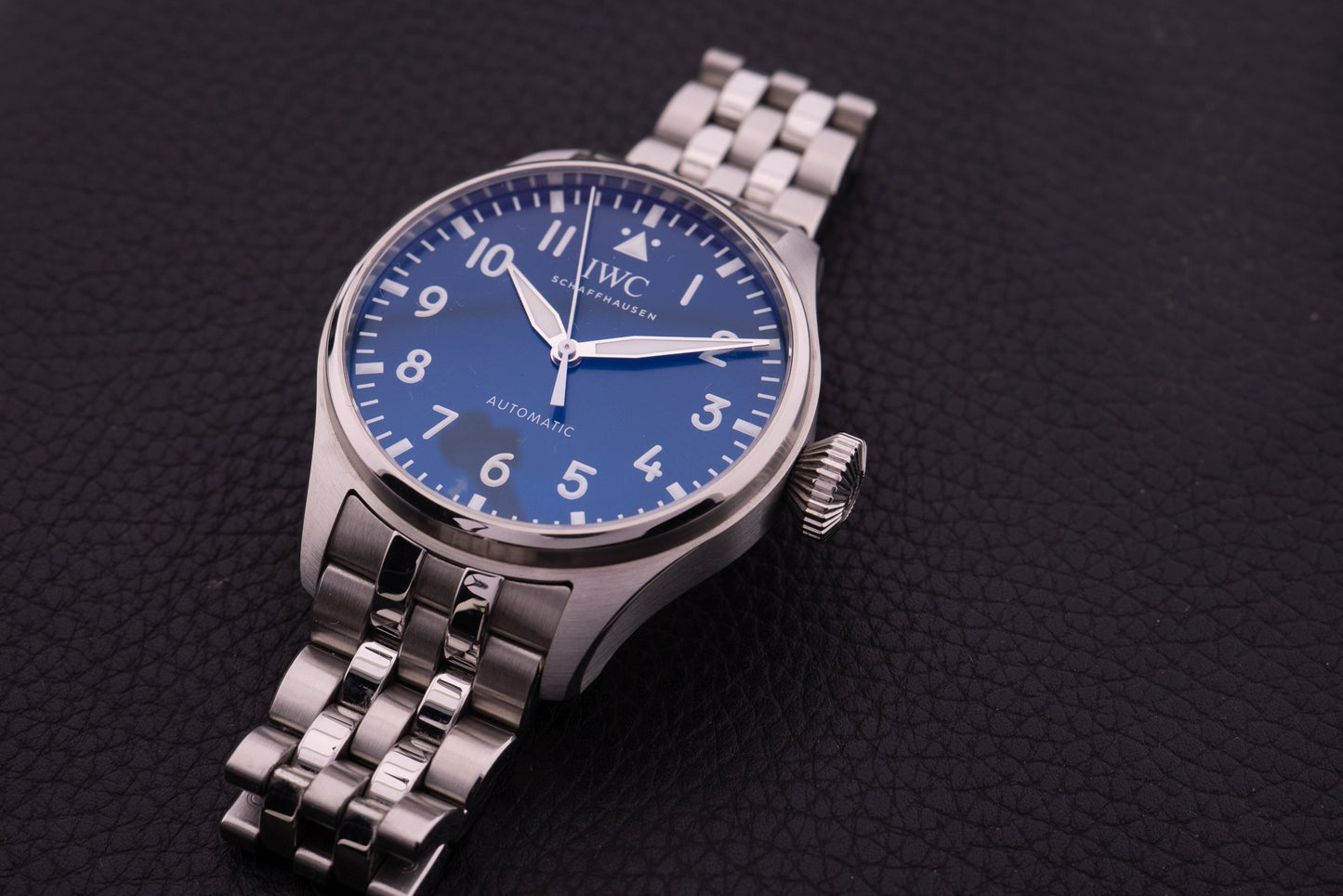 IWC Grosse Fliegeruhr Blau 43 wie neu 2022 IW329304, Big Pilot, Garantie 04/2030