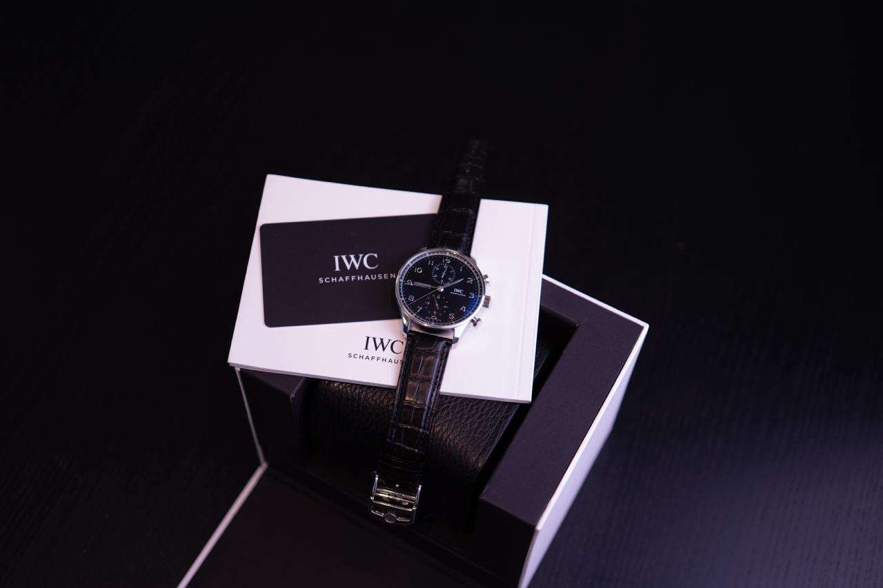 IWC Portugieser Chronograph, Schwarz, IW371609 Fullset 2020