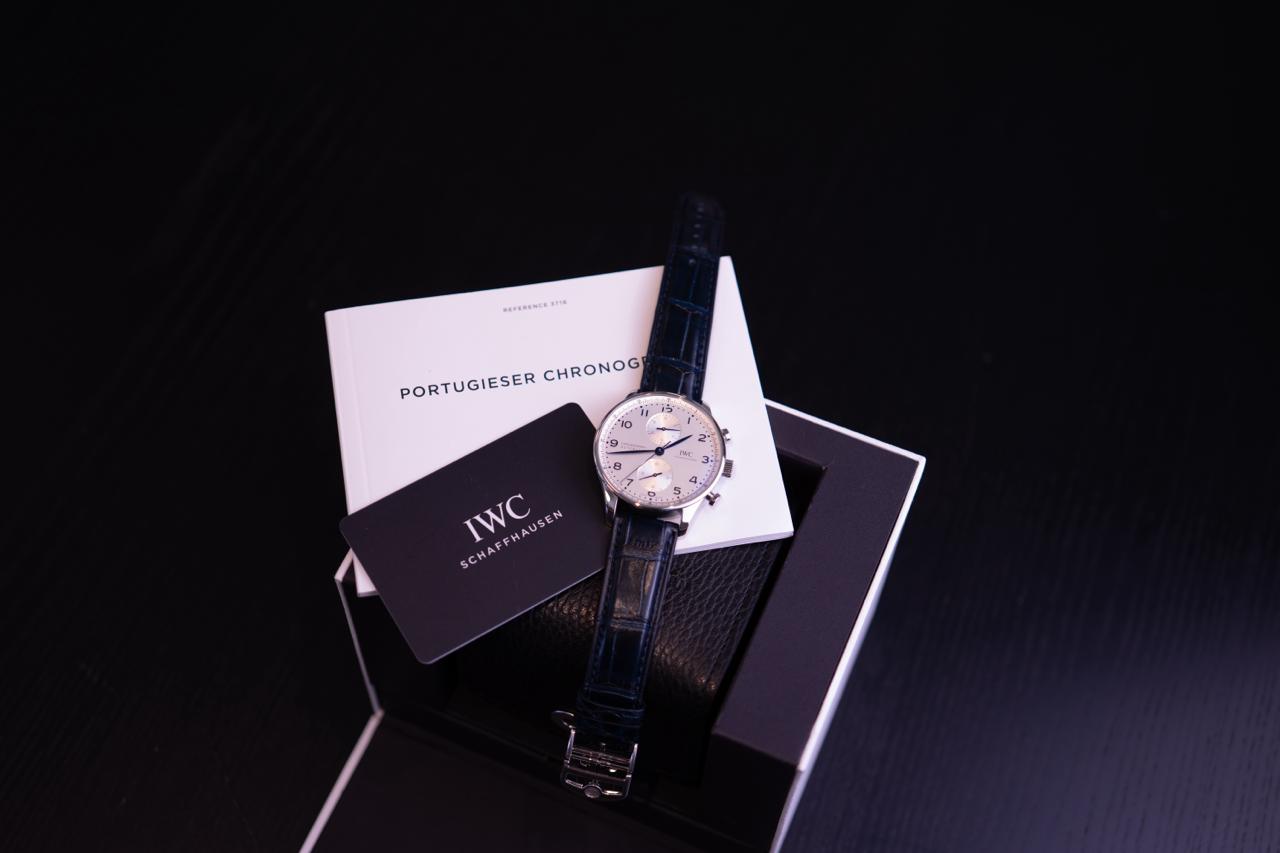 IWC Portugieser Chronograph IW371605 Fullset 2021, Garantie 10/2029