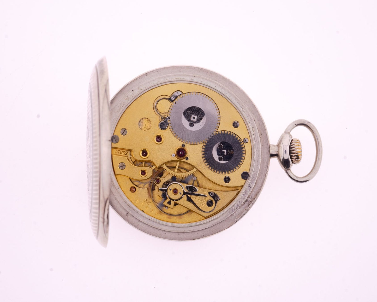 IWC Niello-Silber Lépine Taschenuhr für "Mühlig Union" ca.1927