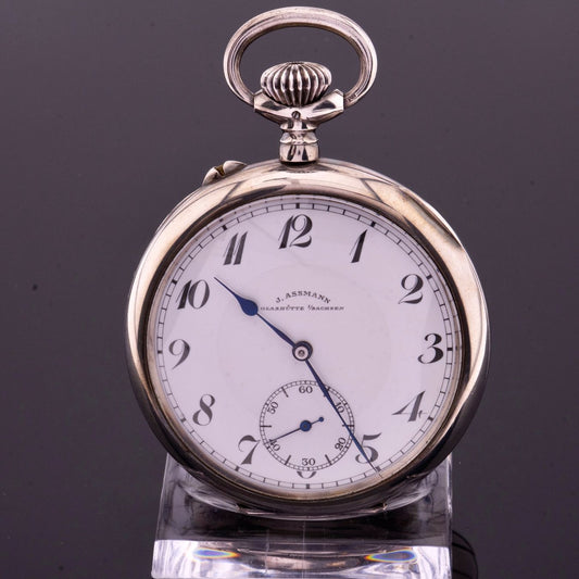 J. Assmann Glashütte Lépine Taschenuhr Silber
