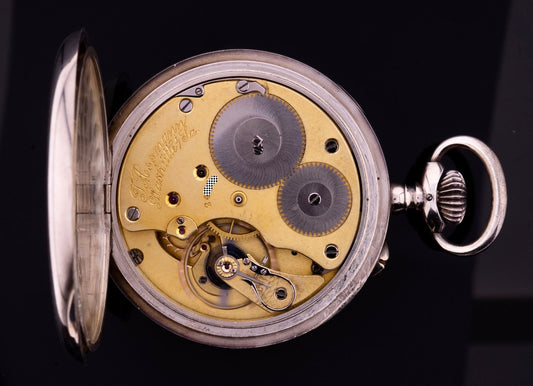 J. Assmann Glashütte Lépine Taschenuhr Silber