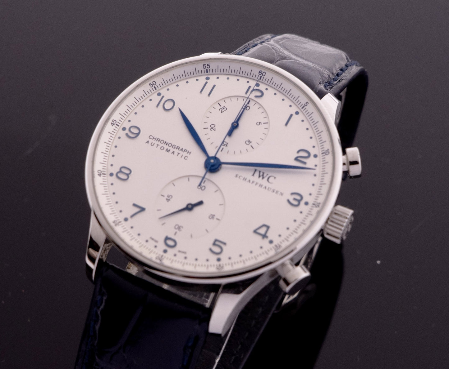 IWC Portugieser Chronograph, Blaue Zeiger, IW371417 Fullset 2006
