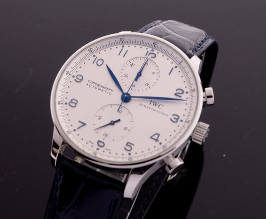 IWC Portugieser Chronograph, Blaue Zeiger, IW371417 Fullset 2006