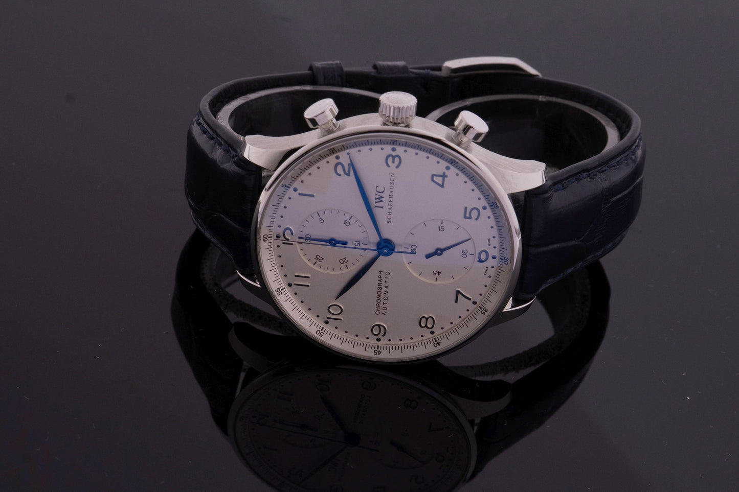 IWC Portugieser Chronograph, Blaue Zeiger, IW371417 Fullset 2006