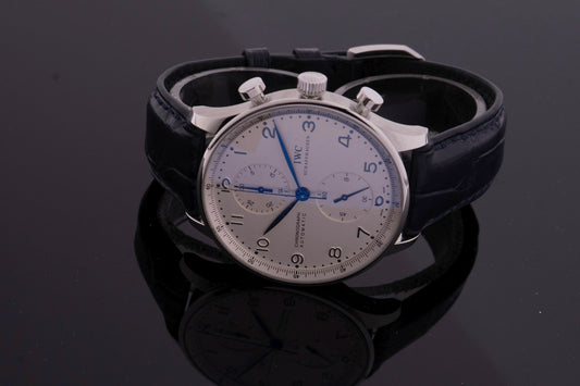 IWC Portugieser Chronograph, Blaue Zeiger, IW371417 Fullset 2006