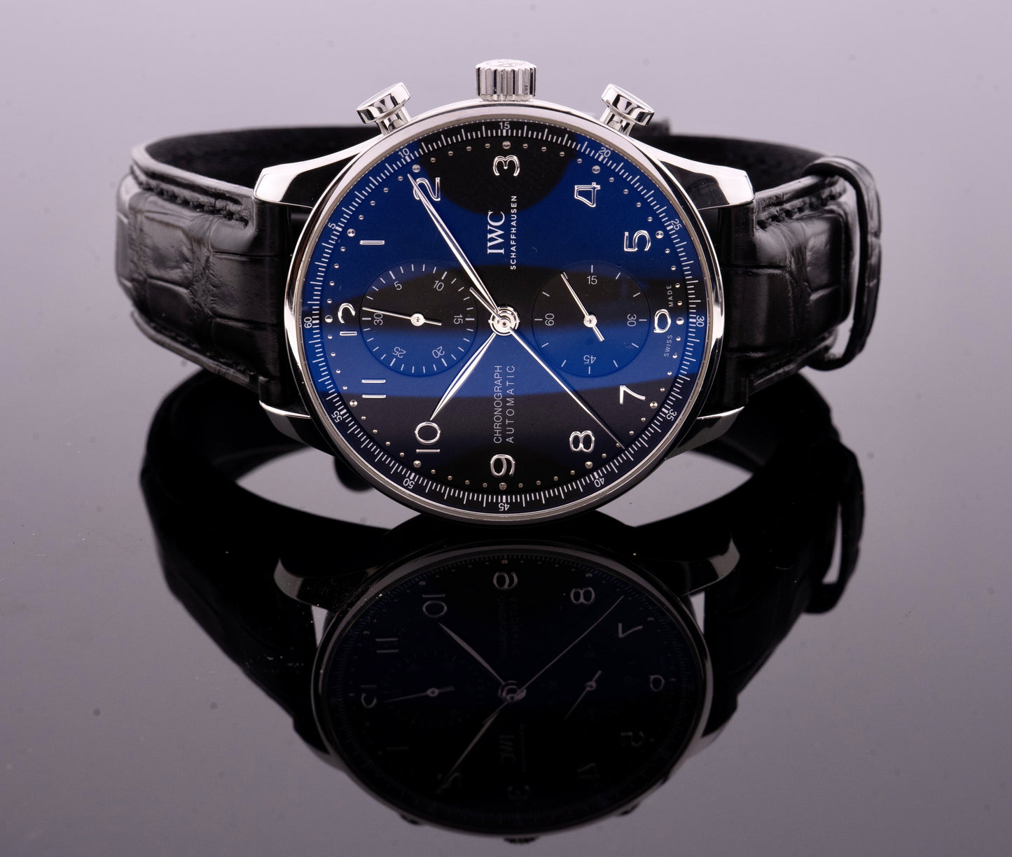 IWC Portugieser Chronograph, Schwarz, IW371609 Fullset 2020