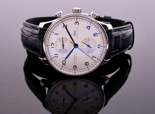 IWC Portugieser Chronograph IW371605 Fullset 2021, Garantie 10/2029