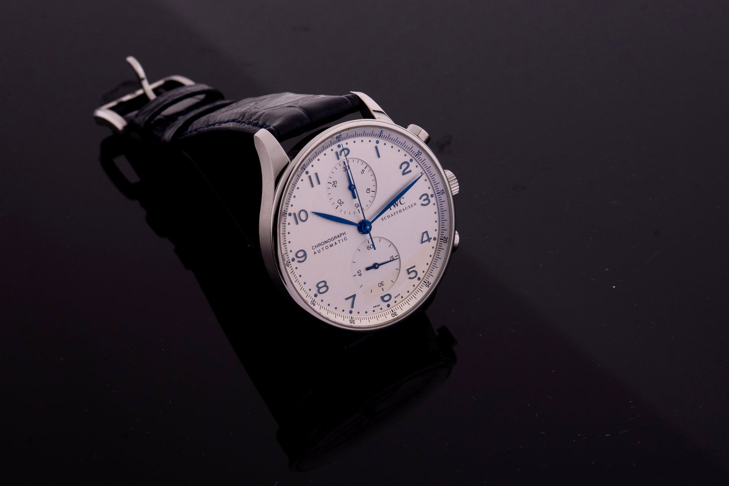 IWC Portugieser Chronograph, Blaue Zeiger, IW371417 Fullset 2006