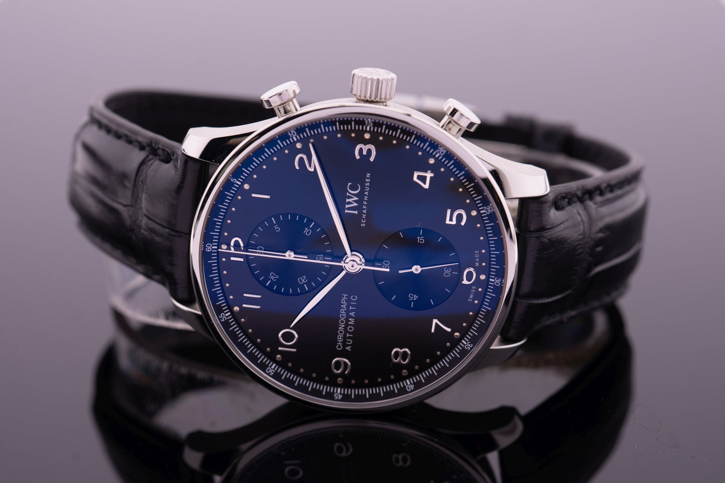 IWC Portugieser Chronograph, Schwarz, IW371609 Fullset 2020
