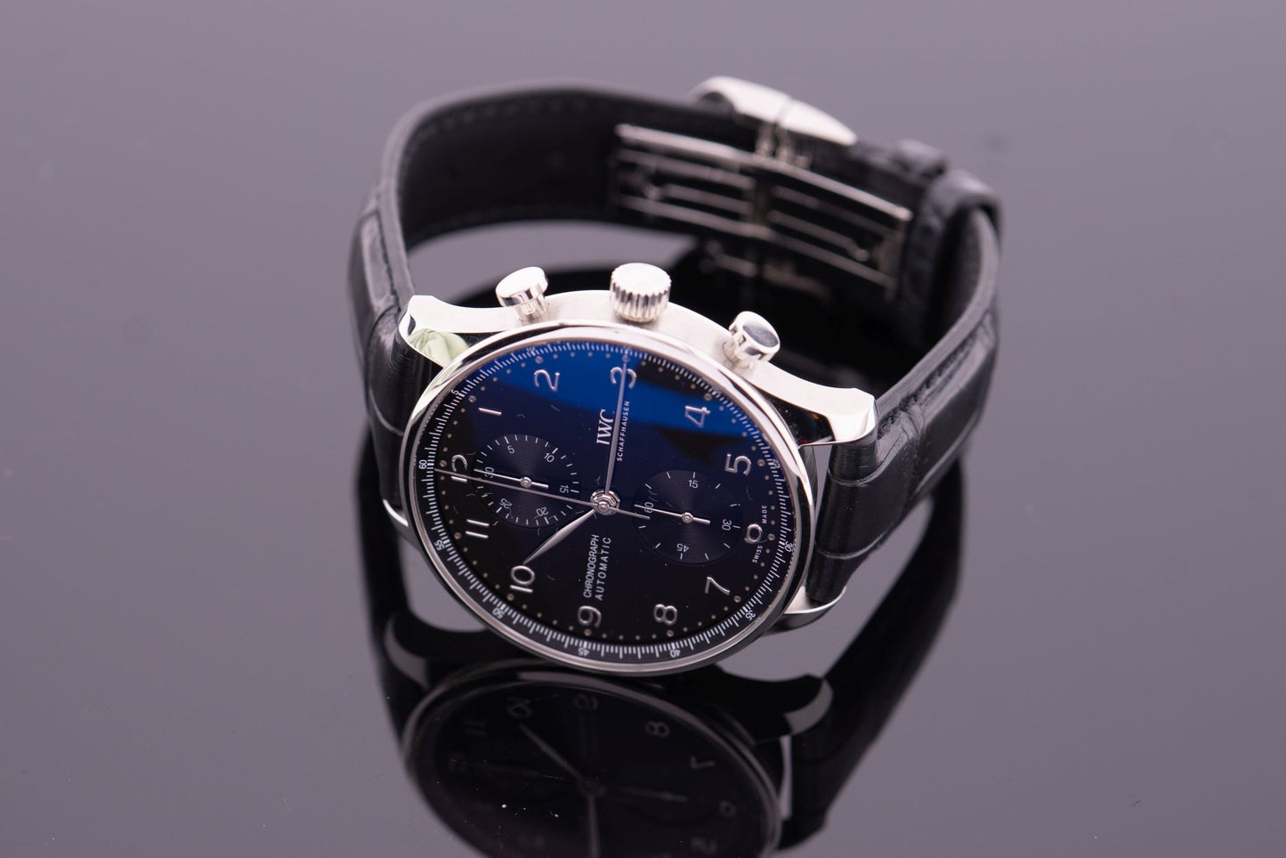 IWC Portugieser Chronograph, Schwarz, IW371609 Fullset 2020