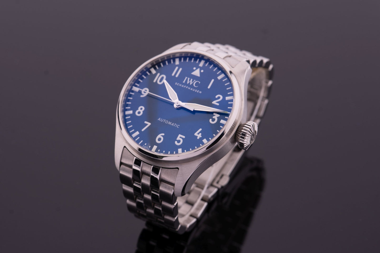 IWC Grosse Fliegeruhr Blau 43 wie neu 2022 IW329304, Big Pilot, Garantie 04/2030