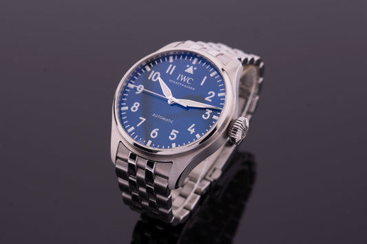 IWC Grosse Fliegeruhr Blau 43 wie neu 2022 IW329304, Big Pilot, Garantie 04/2030