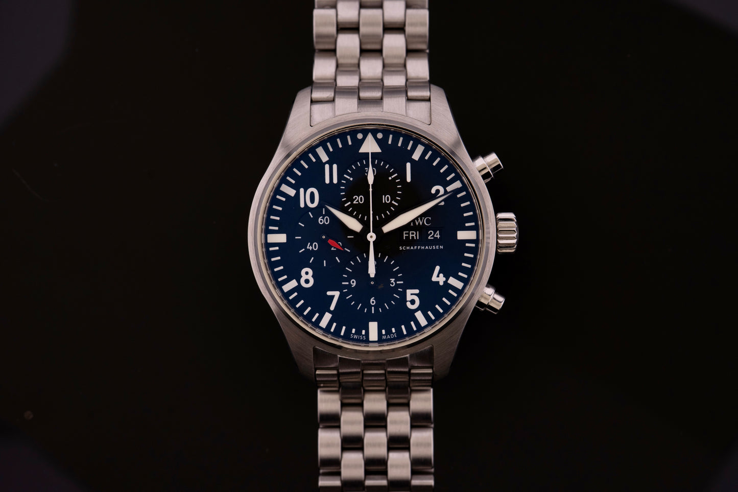 IWC Fliegeruhr IW377709 Pilot Schwarz Fullset 2019, Garantie 08/2027
