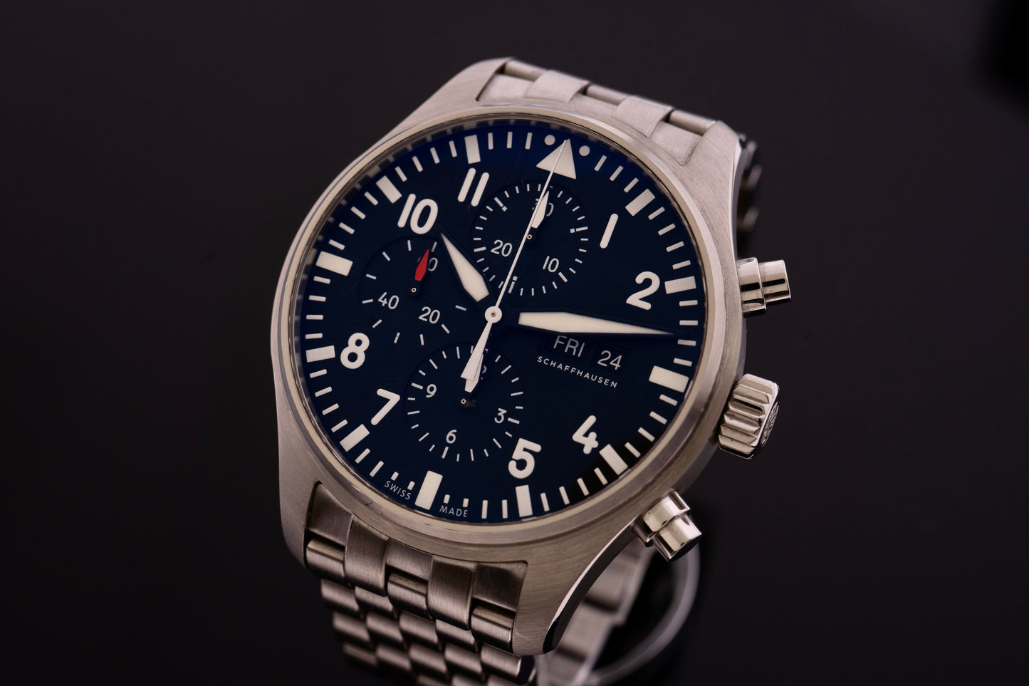 IWC Fliegeruhr IW377709 Pilot Schwarz Fullset 2019, Garantie 08/2027