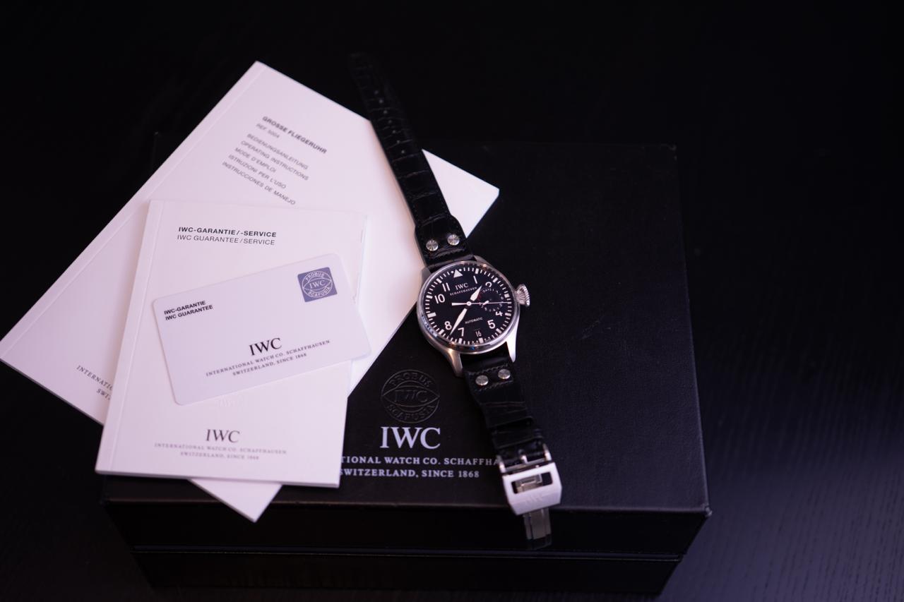 IWC Grosse Fliegeruhr Schwarz 46 2008 IW500401, 7-Tage Big Pilot