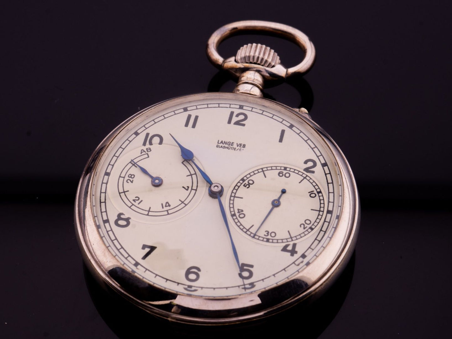 Lange VEB (A. Lange & Söhne) B-Uhr (Beobachtungsuhr) Silber