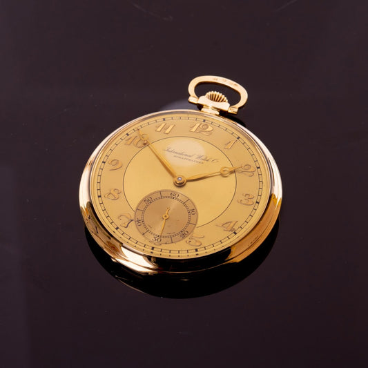 IWC Art-Deco Lépine Taschenuhr Gelbgold ca. 1915