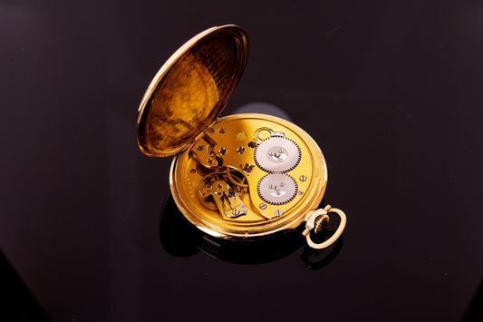 IWC Art-Deco Lépine Taschenuhr Gelbgold ca. 1915