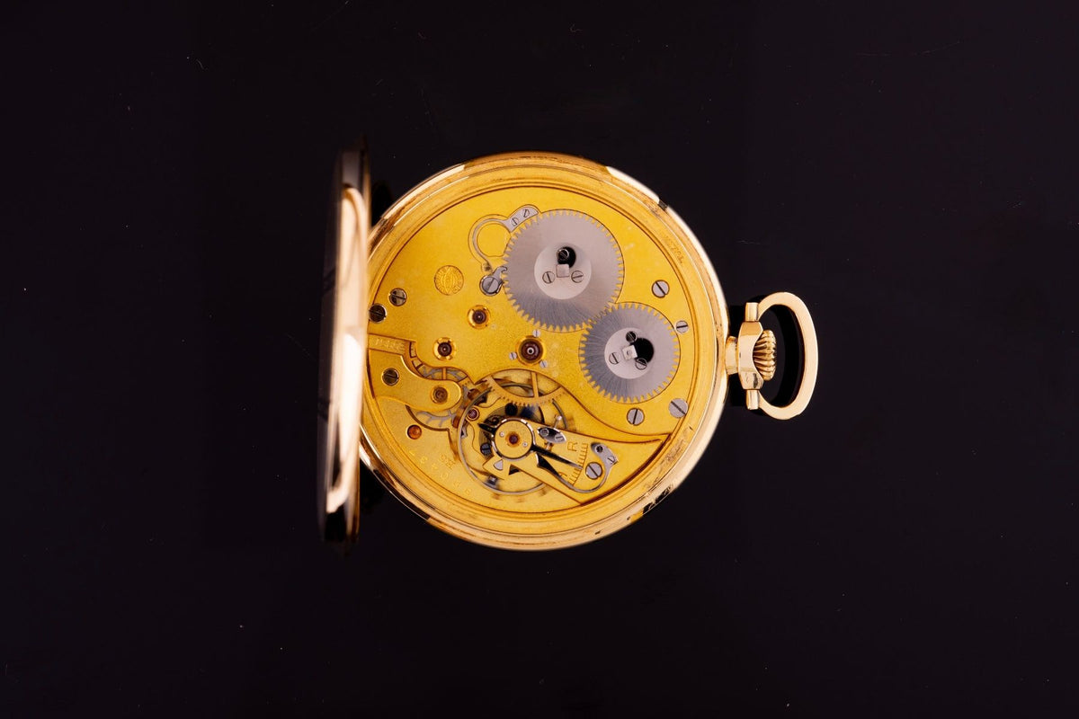 IWC Art-Deco Lépine Taschenuhr Gelbgold ca. 1915