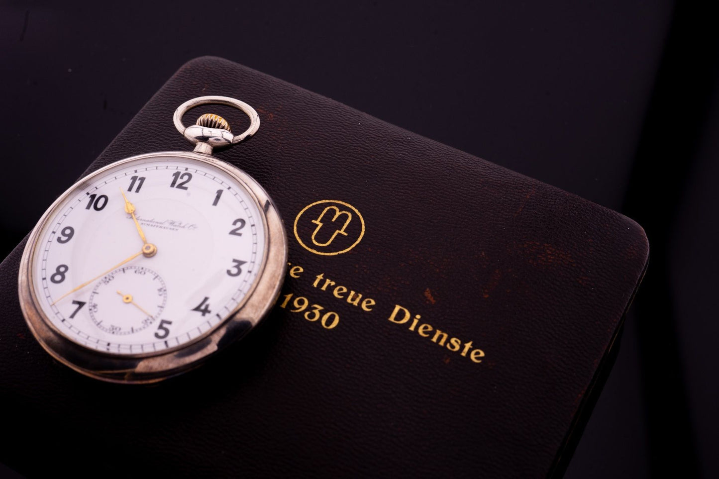IWC Niello-Silber Lépine Taschenuhr für "Mühlig Union" ca.1927