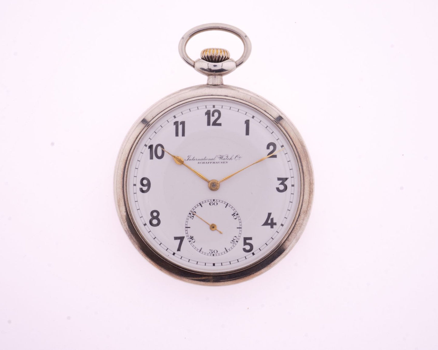 IWC Niello-Silber Lépine Taschenuhr für "Mühlig Union" ca.1927