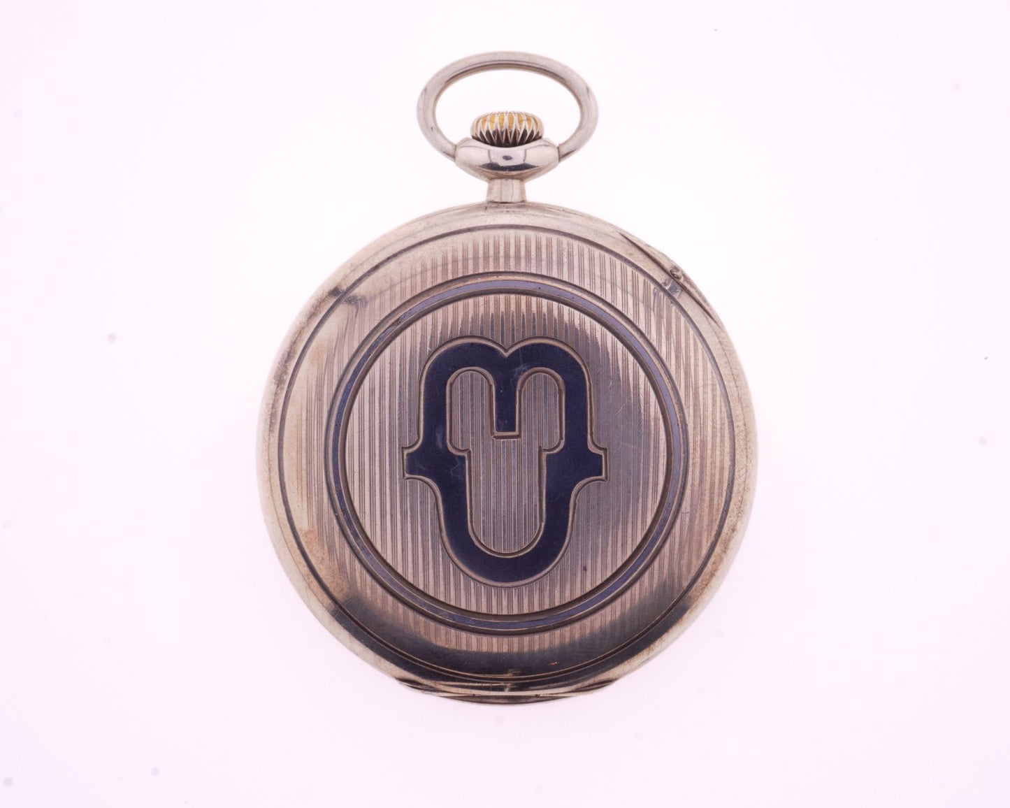 IWC Niello-Silber Lépine Taschenuhr für "Mühlig Union" ca.1927