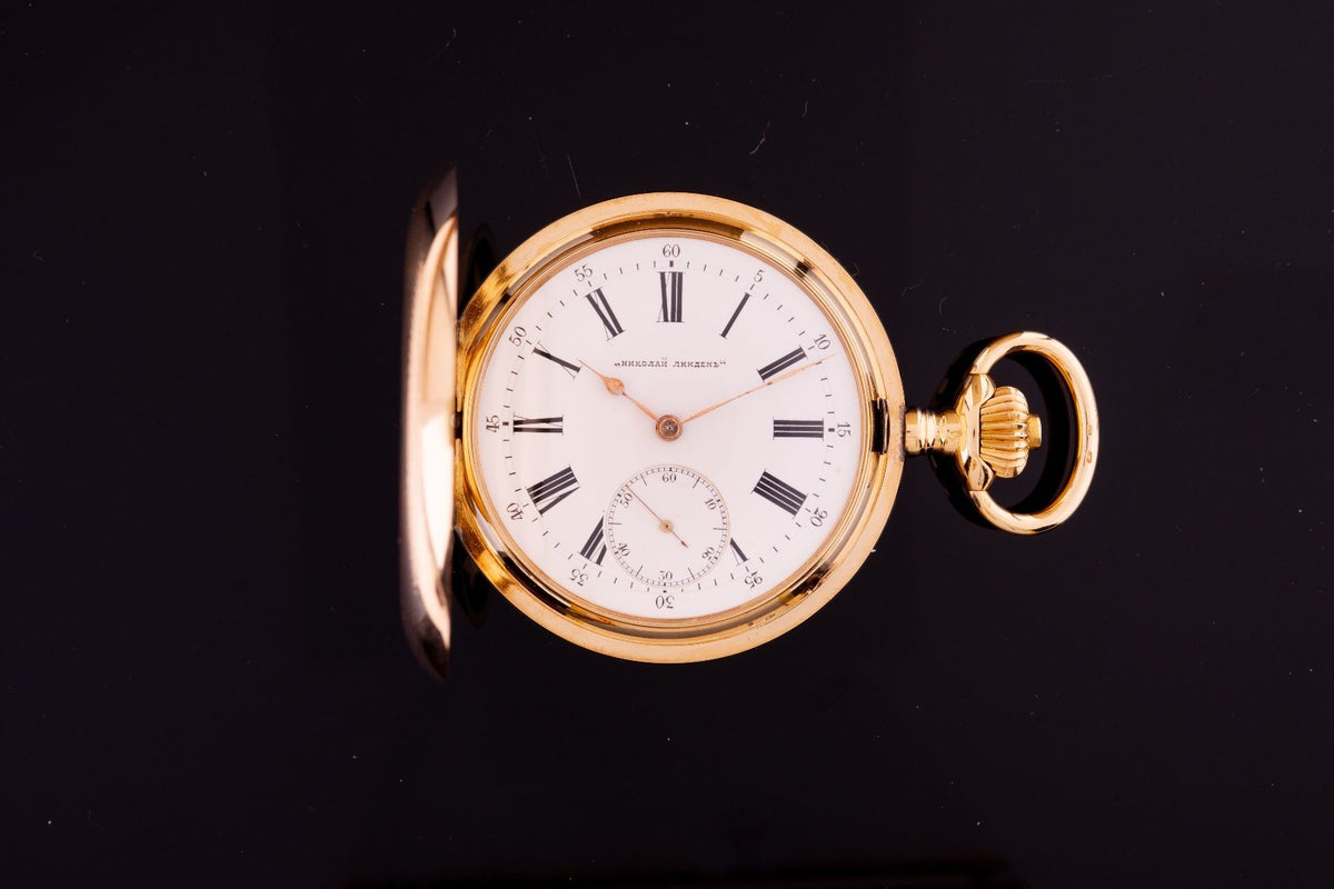 IWC Savonette Taschenuhr Gold für den russischen Markt ca. 1903