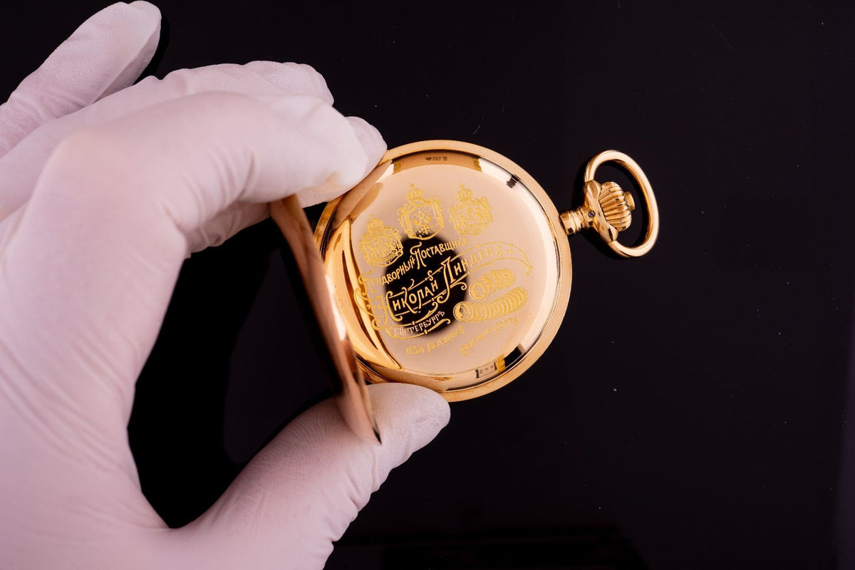 IWC Savonette Taschenuhr Gold für den russischen Markt ca. 1903