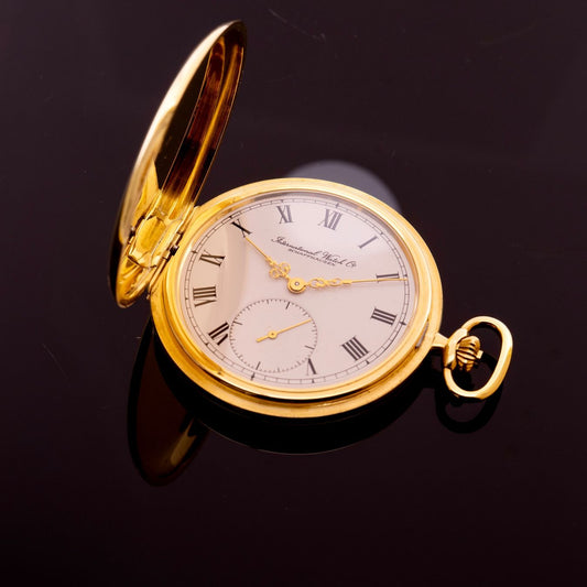 IWC Savonette Taschenuhr Gelbgold, Ref. 5404, ca. 1980