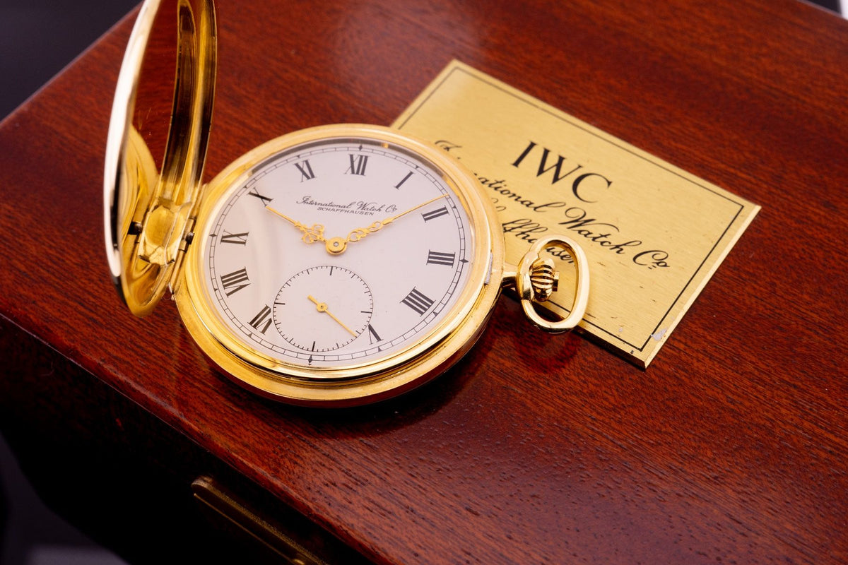 IWC Savonette Taschenuhr Gelbgold, Ref. 5404, ca. 1980