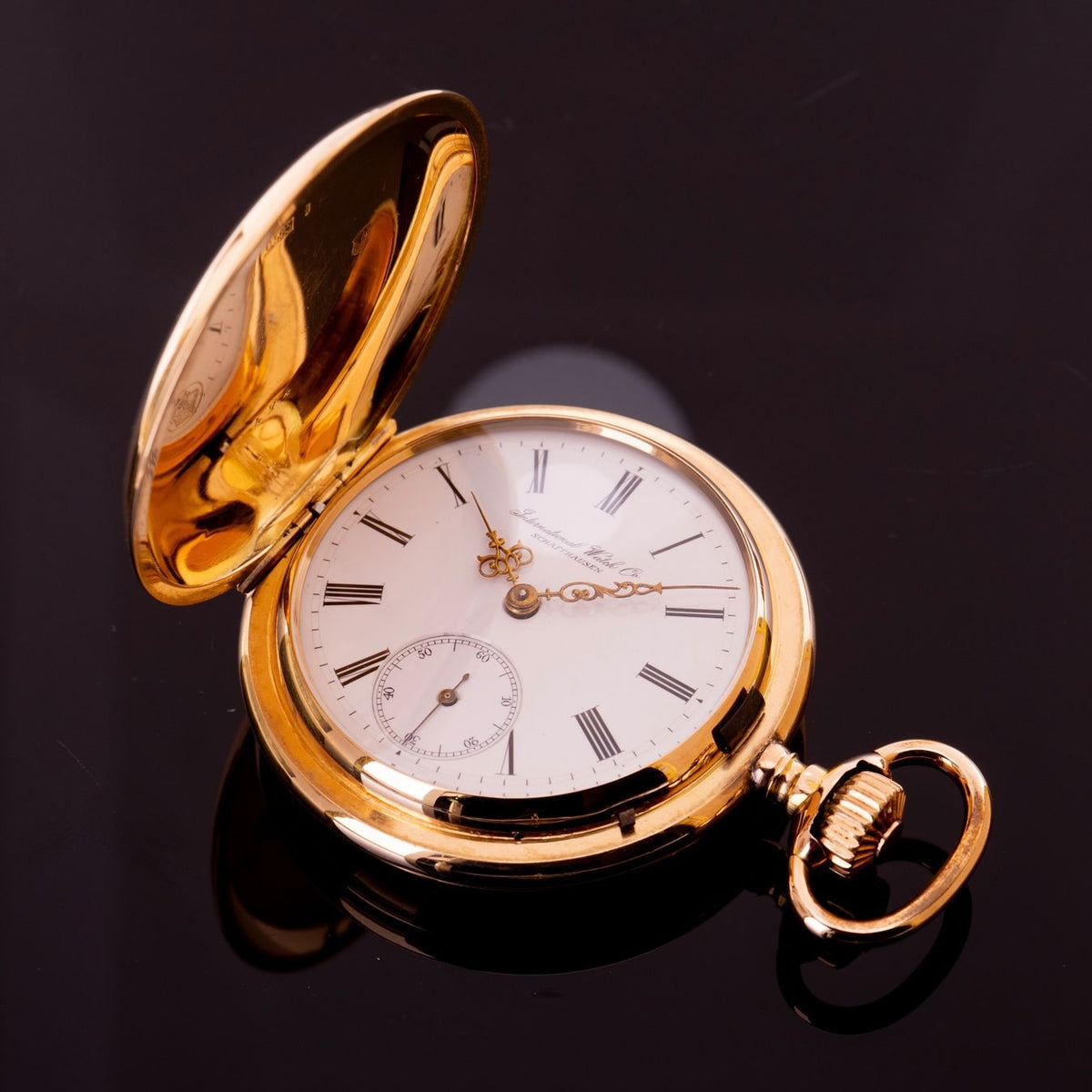 IWC Savonette Taschenuhr Gold ca. 1890