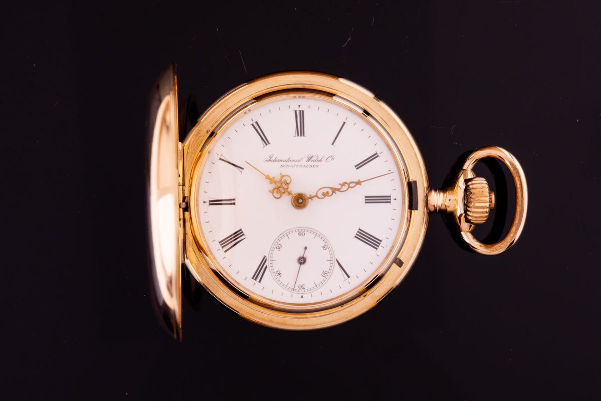 IWC Savonette Taschenuhr Gold ca. 1890