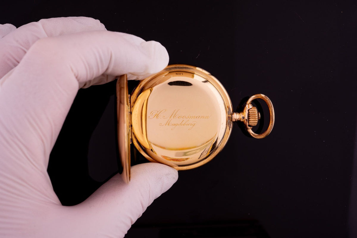 IWC Savonette Taschenuhr Gold ca. 1890
