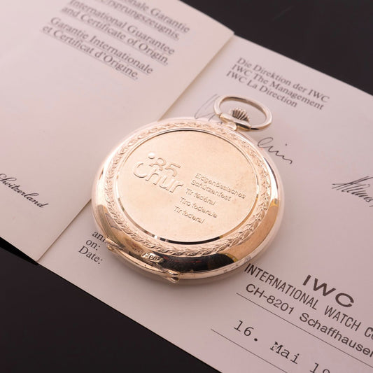 IWC Schützenuhr Savonette Silber Chur 1985