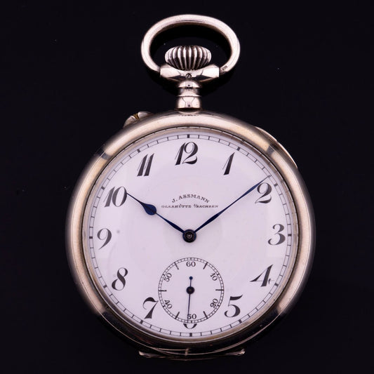 J. Assmann Glashütte Lépine Taschenuhr Silber