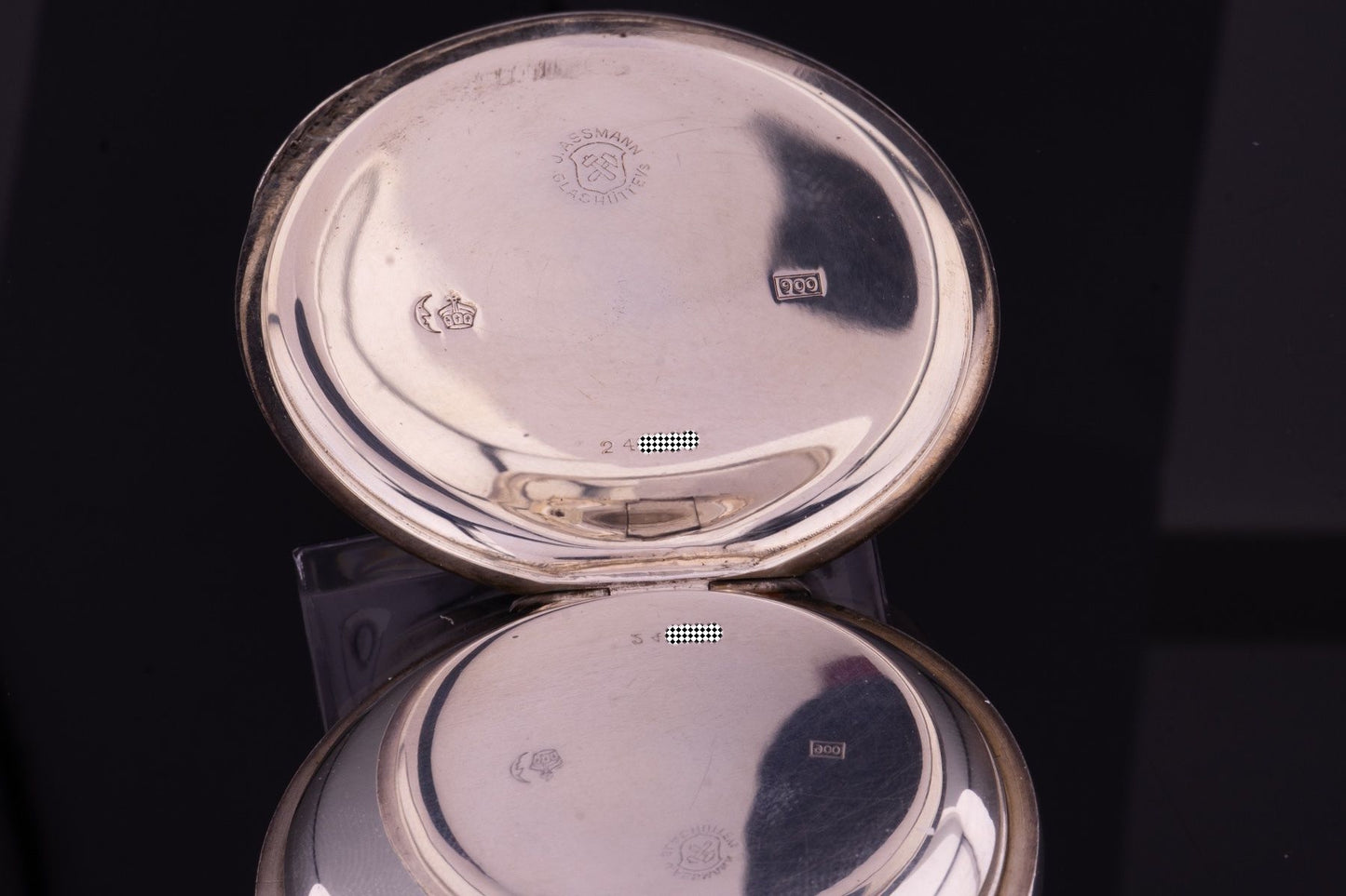 J. Assmann Glashütte Lépine Taschenuhr Silber