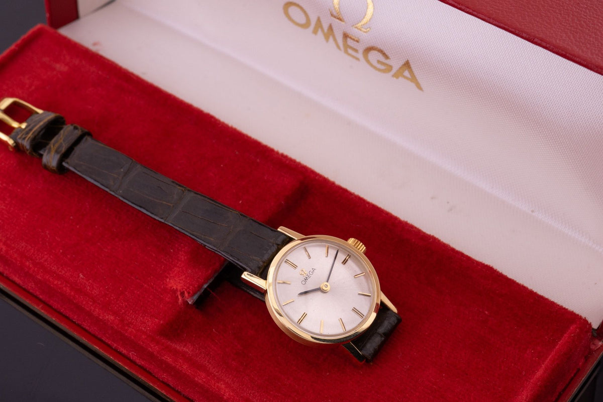 Omega Damenarmbanduhr Gelbgold Handaufzug