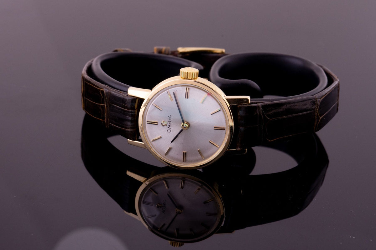 Omega Damenarmbanduhr Gelbgold Handaufzug