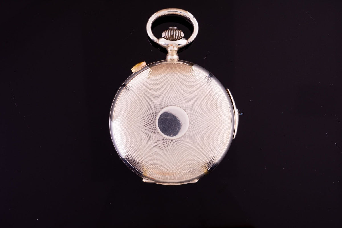 Invicta ¼ Repetitions-Taschenuhr Savonette mit Chronograph ca. 1900