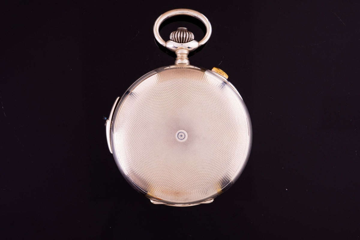 Invicta ¼ Repetitions-Taschenuhr Savonette mit Chronograph ca. 1900
