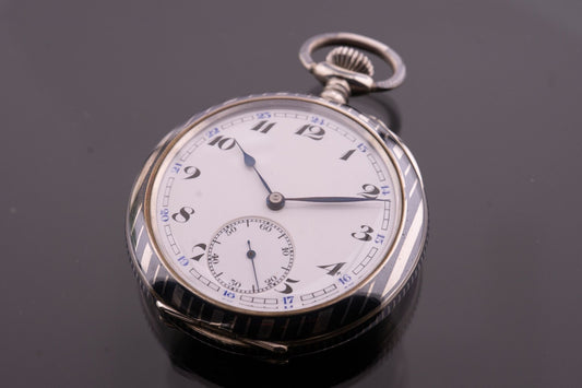 Schuluhr Technikum La Chaux-de-Fonds Taschenuhr Silber ca. 1910