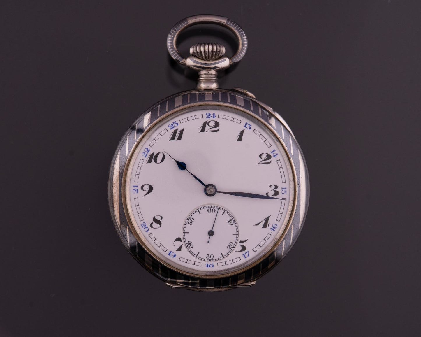 Schuluhr Technikum La Chaux-de-Fonds Taschenuhr Silber ca. 1910